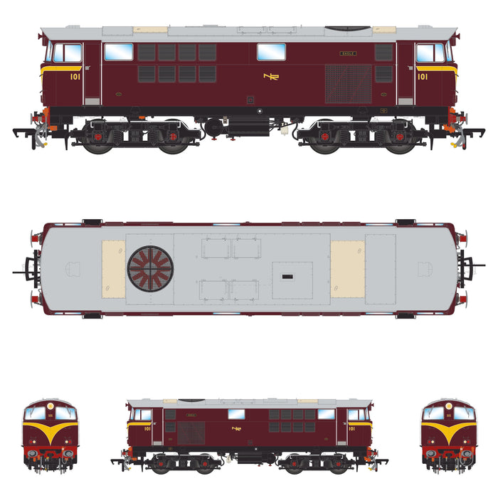 101 'Eagle' Maroon, with Revised Arc - DCC Sound