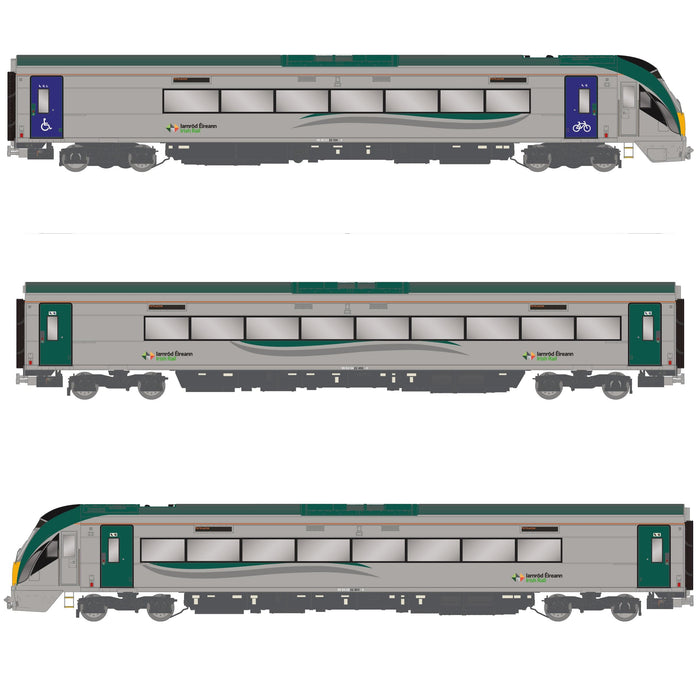 IE 22000 Class 'ICR' - 3-car in 2020 IR livery, with blue doors/cycle graphic - DCC Sound Fitted