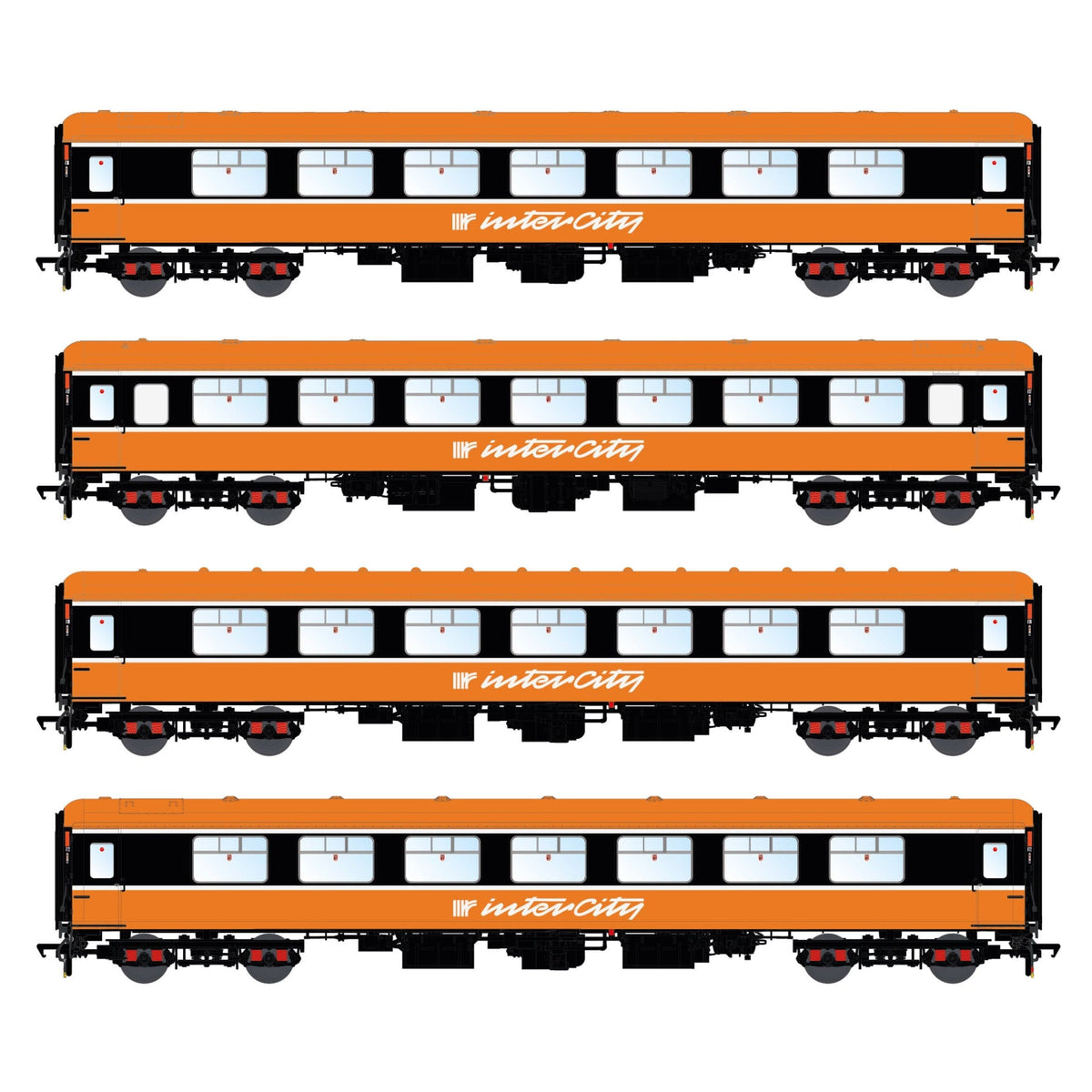 CIE/IR Mk.2b/c Passenger Coach CIE Orange 4 Coach Pack B — Irish